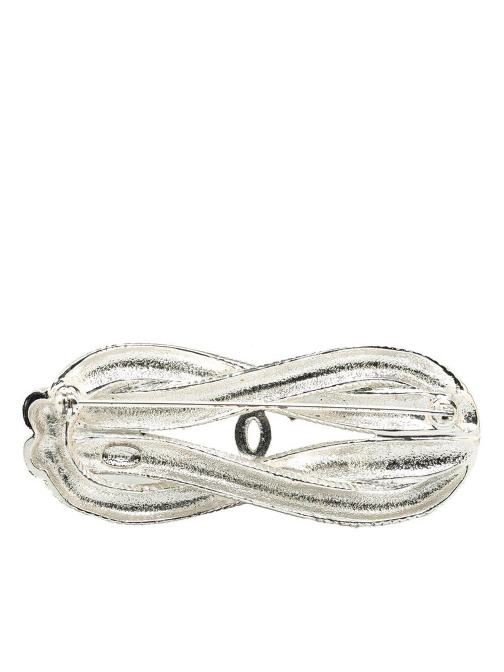 Chanel Cc Logo Brooch Silver-Tone Metal #276139C74B - Picture 2 of 7